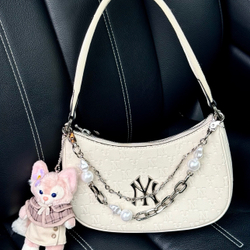 Сумка MLB Monogram Hobo Bag Cream