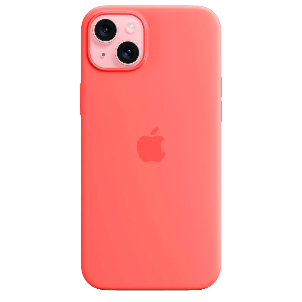 Силиконовый чехол с поддержкой MagSafe Apple Silicone Case для iPhone 15 Plus, Guava (Спелая гуава)