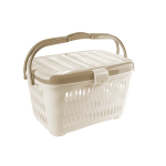 Корзина для пикника молочно-кофейный