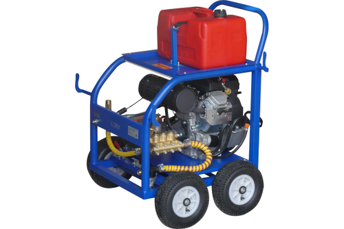 Бензиновый аппарат высокого давления C-TECH 500 бар, 15 л/мин, 24 лс, электростарт, шланг 10м, пистолет форсунка веерная