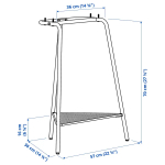 Письменный стол - IKEA ANFALLARE/TILLSLAG, 140х65 см, бамбук/зеленый, АНФАЛЛАРЕ/ТИЛЛЬСЛАГ ИКЕА