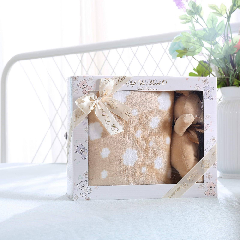 Плед 100x150 Sofi De MarkO Роджер бежевый