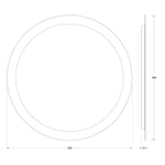 Зеркало Evoform с LED-подсветкой 25,5 W Ø100 см Без выключателя Нейтральный белый свет