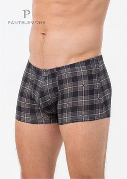 Трусы мужские боксеры Pantelemone PMH-1508, клетка серо-коричневая
