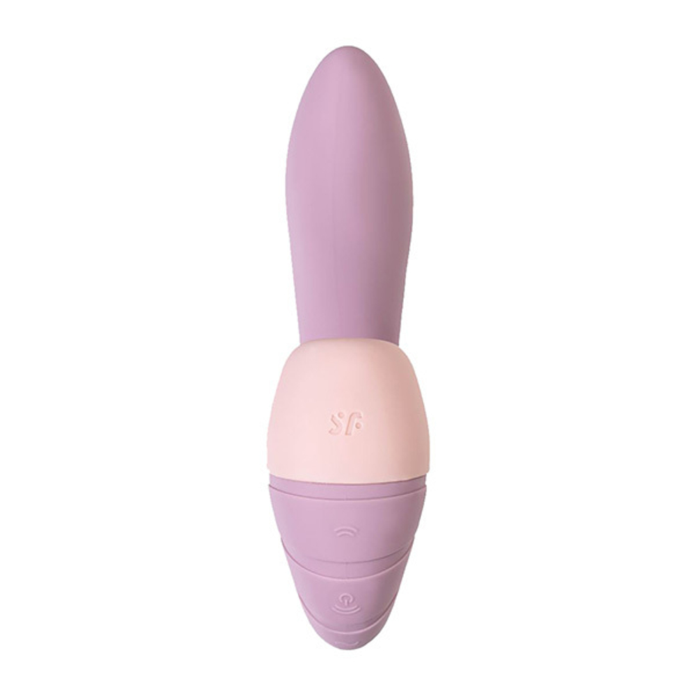 Сиреневый вибратор 16,9см с вакуумным стимулятором Satisfyer Supernova