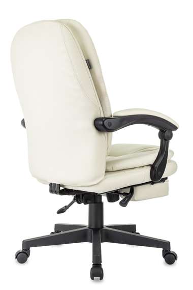 Кресло руководителя Бюрократ CH-868N-BF слоновая кость эко.кожа крестов. пластик подст.для ног
