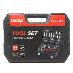 Набор инструментов 108пр.1/4''1/2''(6гр.)(4-32мм) DISEN DS-41082-5