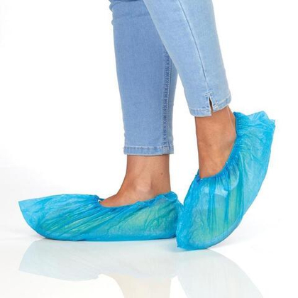 Бахилы п/э голубые/зеленые/фиолетовые СТАНДАРТ 50пар в упак, плотн 2,8гр