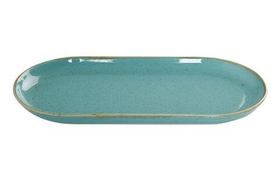 Блюдо овальное 30 см фарфор цвет бирюзовый Seasons