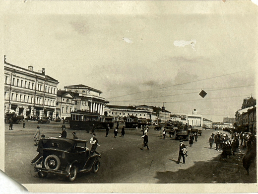 Открытка «Колхозная площадь ( Б. Сухаревская Площадь)». 1930-е гг.