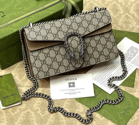 Сумка Gucci Dionysus GG Supreme MINI бежевый