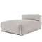 Пуф-шезлонг уличный Square для модульного дивана 165x110 светло-серый