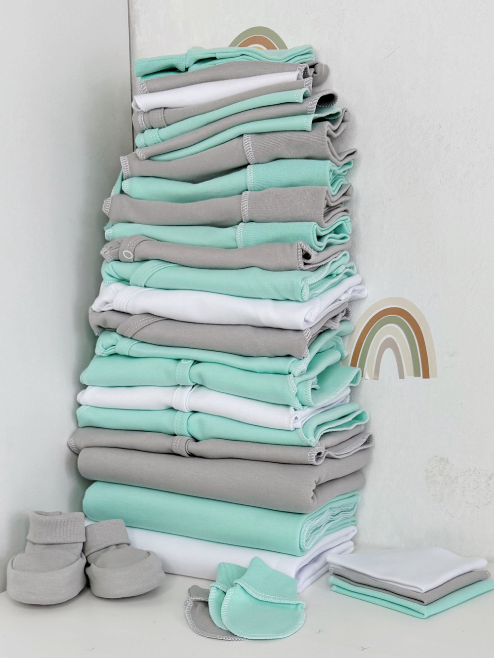 Mint | Gray | White