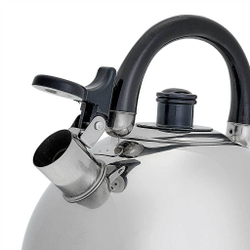 Чайник со свистком 3,5 л из нержавеющей стали, индукционное дно WEBBER BE-0527 черный