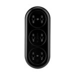 Колодка 3 гнезда карболитовая б/з 16А, черная REXANT