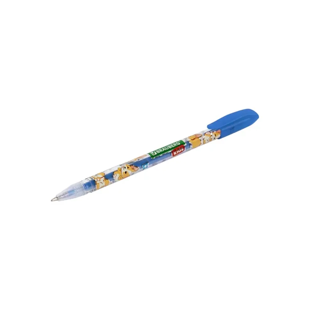 Ручки гелевые набор 6 шт. BRAUBERG KIDS CUTE ANIMALS корпус с печатью, узел 1 мм, линия письма 0,7 м