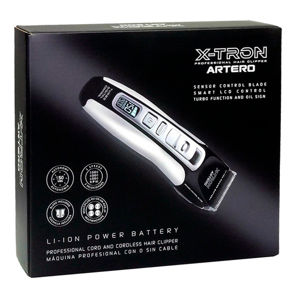 Аккумуляторно-сетевая машинка для стрижки волос Artero X-Tron