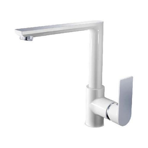 Смеситель для кухни 35к HB70505-8 HAIBA боковая б/отв п/гайку БЕЛЫЙ/ХРОМ