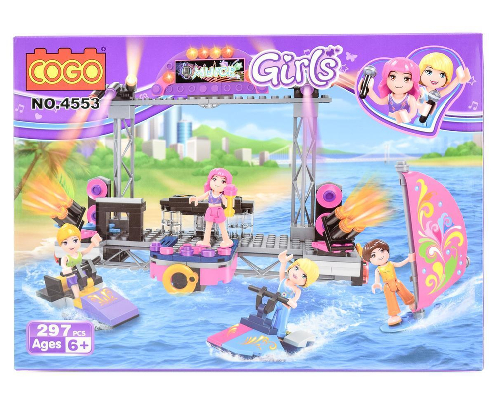 Конструктор блочный Кого для девочек 297деталей, коробка 4553