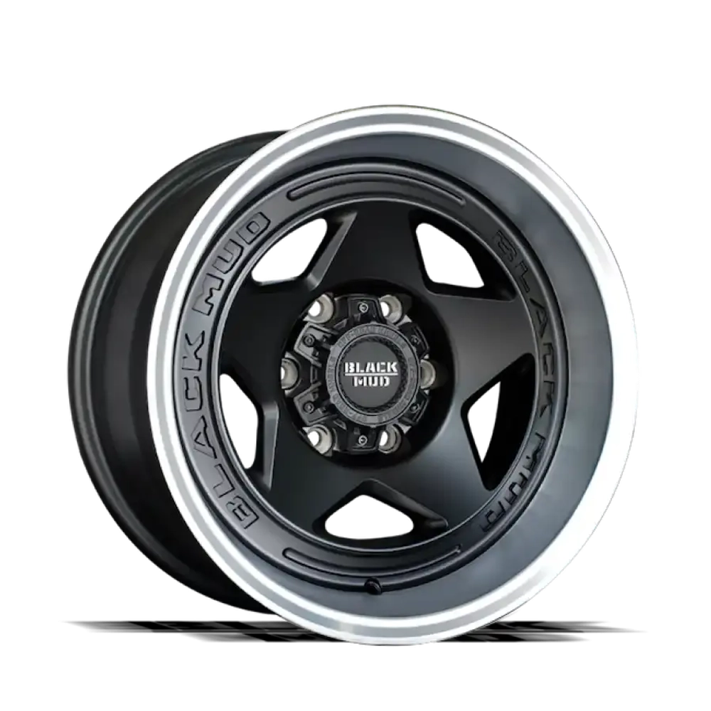 Диск колёсный литой BLACK MUD M550 R18 8.5 ET0 Matte Black / Machined Lip