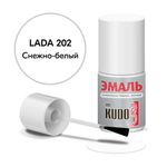 KUDO Эмаль автомобильная ремонтная с кисточкой "Снежно-белый 202" KU-70202-BB (15мл)