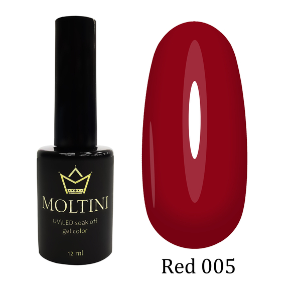 Гель-лак Moltini RED 005, 12 ml