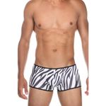 Мужские трусы боксеры белые с принтом "зебра" Cosmos Colors CP30_BW
