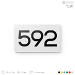 Номер на дверь 592, табличка на дверь для офиса, квартиры, кабинета, аудитории, склада, белая 120х70 мм, Айдентика Технолоджи