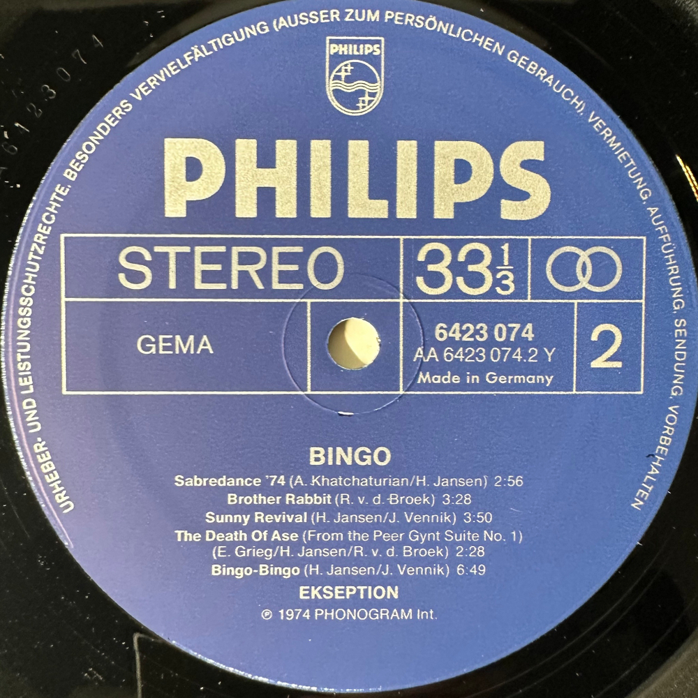 Ekseption ‎– Bingo (Германия 1974г.)