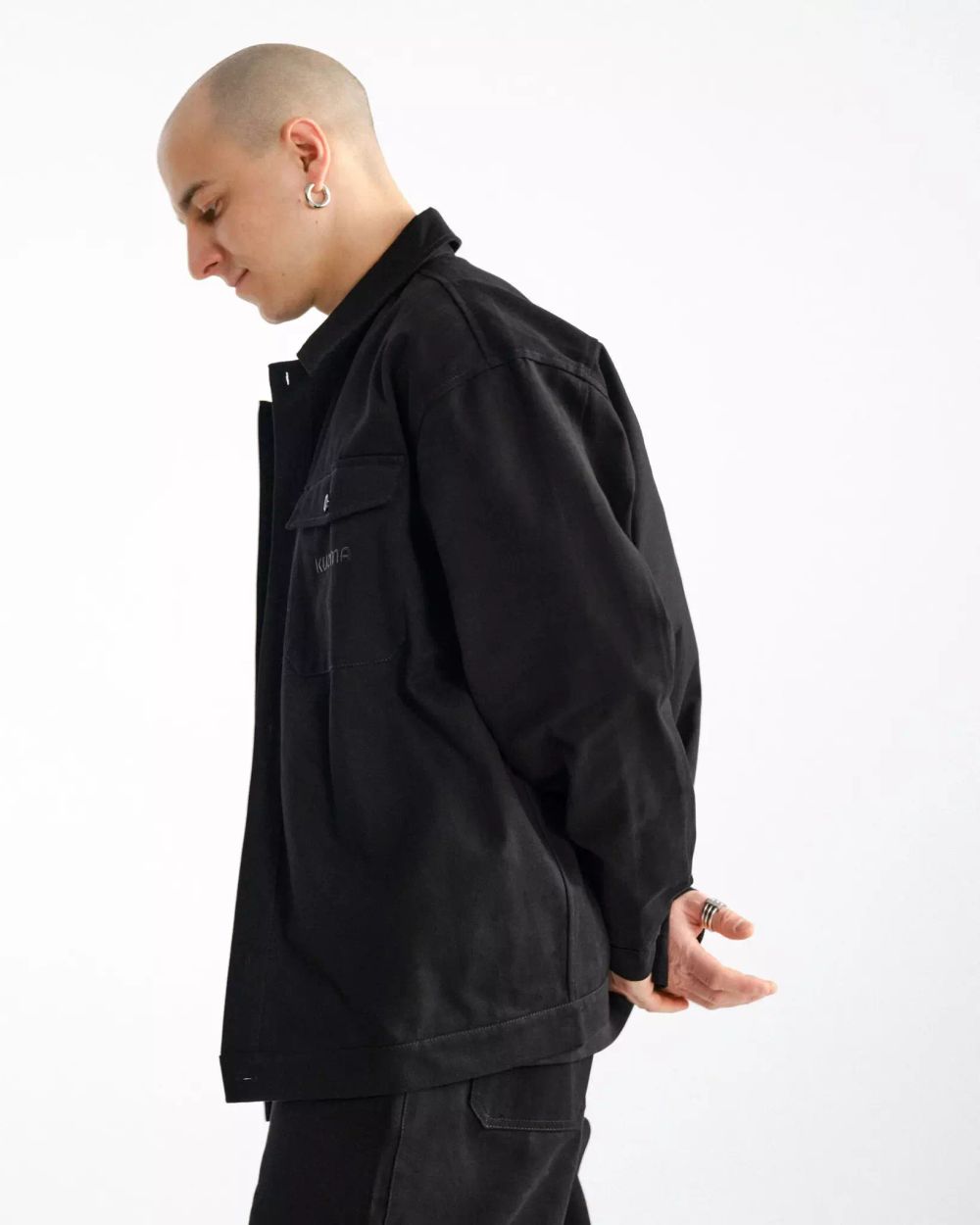 Рубашка Kuzma Оверширт Начало Твил Черная