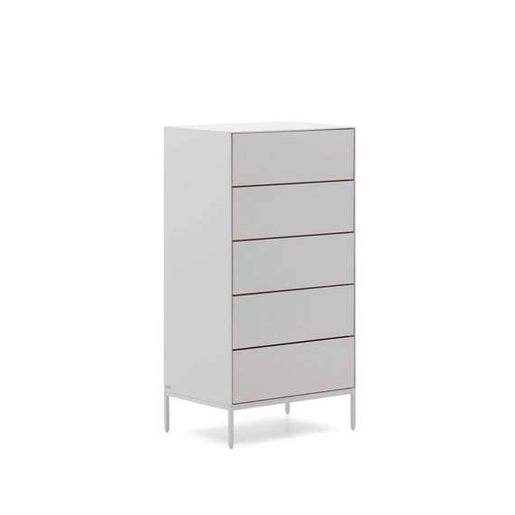 Vedrana Комод с 5 ящиками белый лак 60 x 114 см