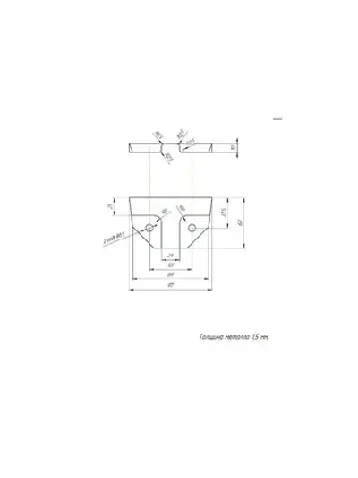Крепеж для теплицы Т-образный для труб 20х40мм по ребру, подходит для стеллажа и теплиц, 8 пар- толщина металла 1.5мм