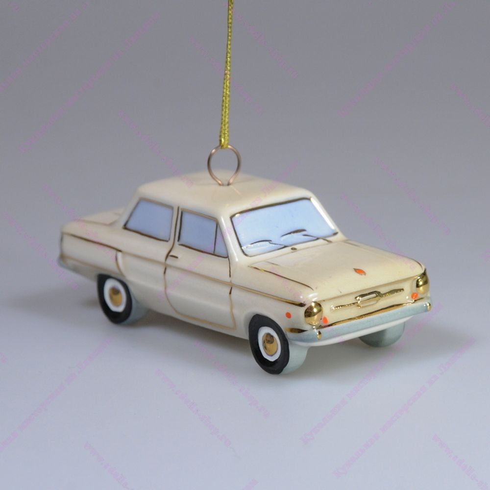 Фарфоровая ёлочная игрушка Запорожец Ушастый