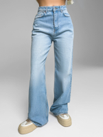 Джинсы Woman Denim 1025 широкие однотонные трубы