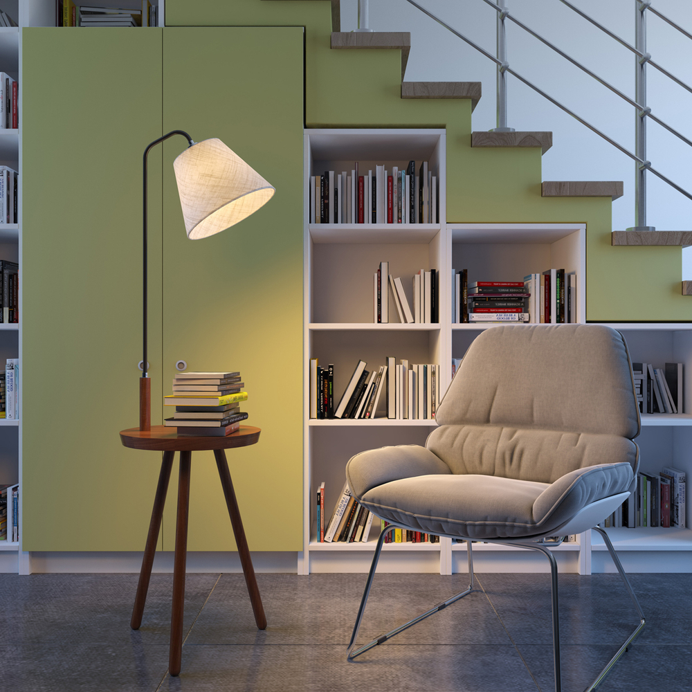Торшер со столиком Odeon Light 4666/1F Kalda