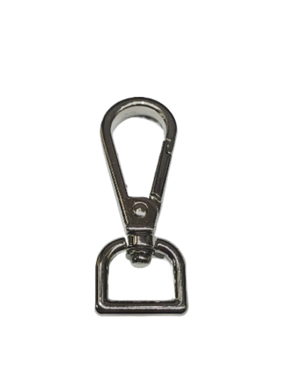 Карабин на вертлюге 13 мм, никель (140417-13)