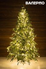 Елка с гирляндой «Валерио» (Литая+пвх) 240 см / 2,4 м