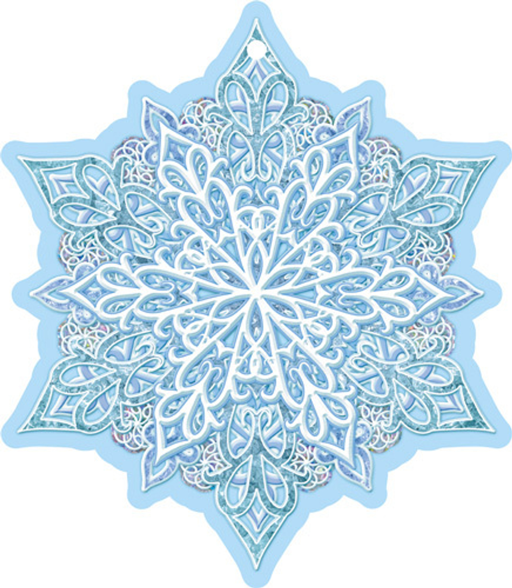 Вырубная фигурка 12*12см "Снежинка"