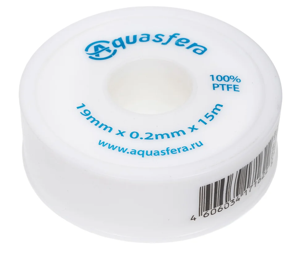 Фум-лента AQUASFERA PTFE 6020 19ммх0,02ммх15м