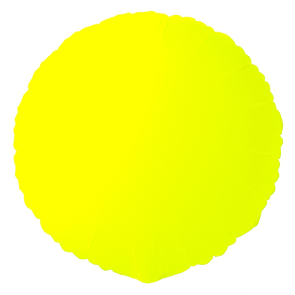 Шар фольгированный Круг 46 см (Желтый)