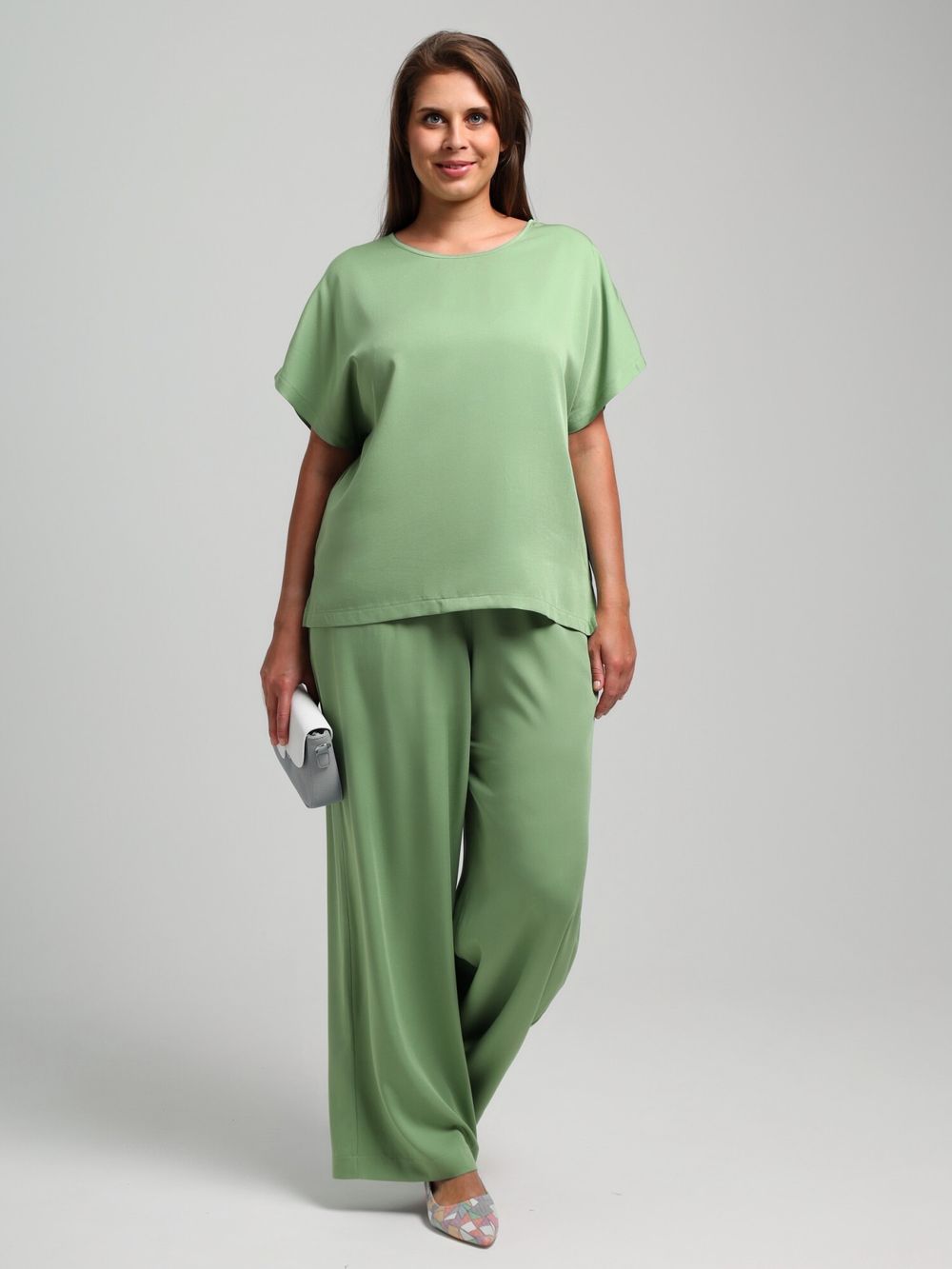 Блузка Летний драйв-4 Виотекс ЗЕЛЁНЫЙ