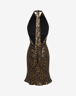 Платье из сатина с открытой спиной