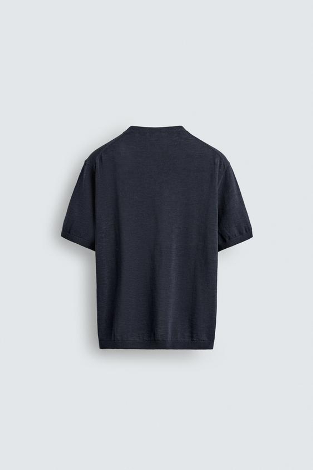 ZARA ФУТБОЛКА КЛАССИЧЕСКОГО КРОЯ, МОРСКОЙ СИНИЙ