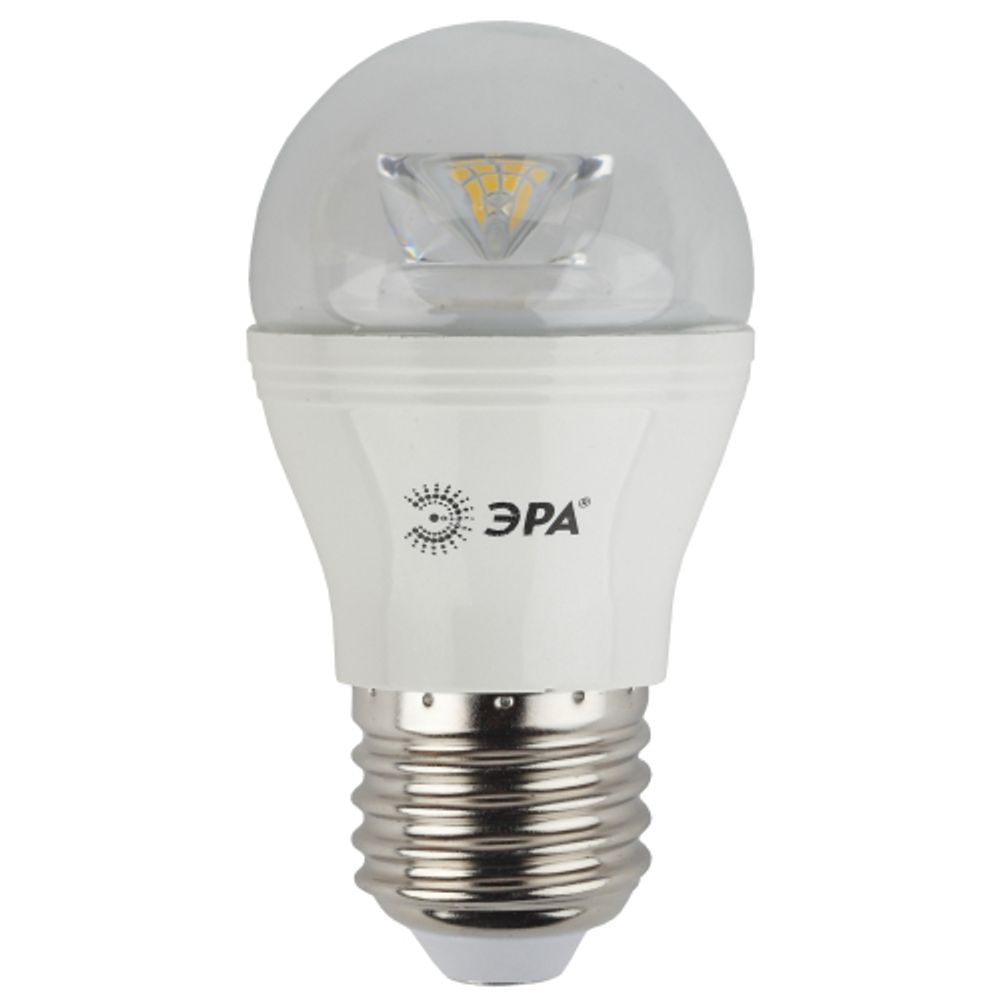 Лампочка светодиодная ЭРА STD LED P45-7W-827-E27-Clear E27 / Е27 7Вт шар теплый белый свет