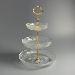 Lenardi 200-158 Трехъярусная этажерка в под.уп.(х12)Стекло