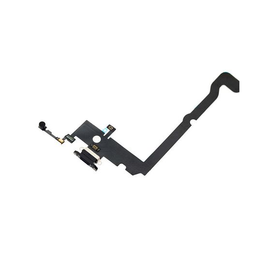 Шлейф для iPhone Xs Max на системный разъем/микрофон Черный