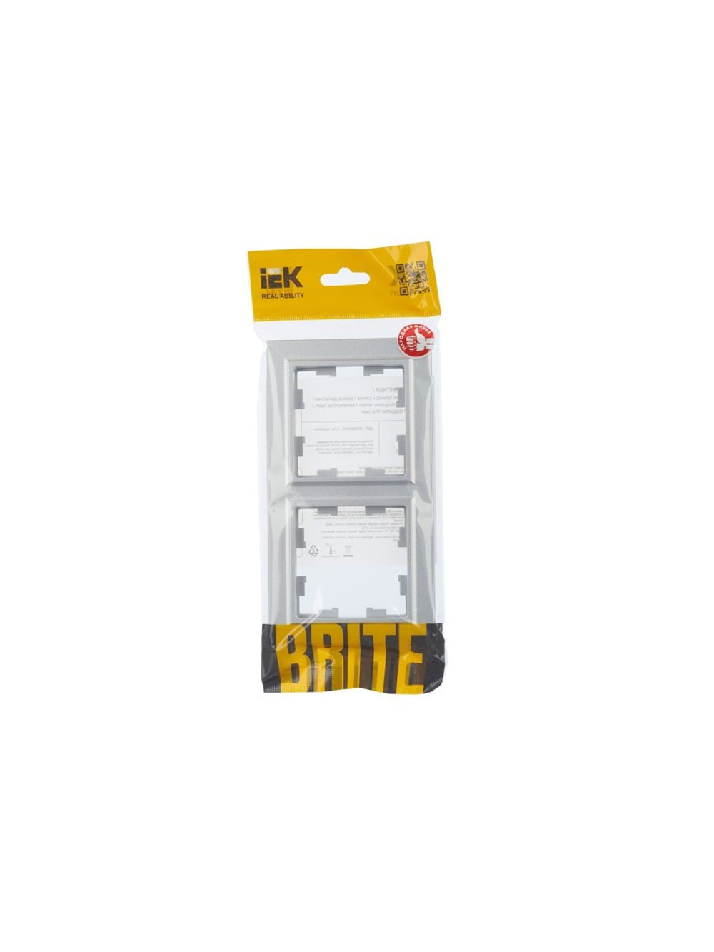 Рамка 2-м BRITE РУ-2-БрА алюм. IEK BR-M22-K47