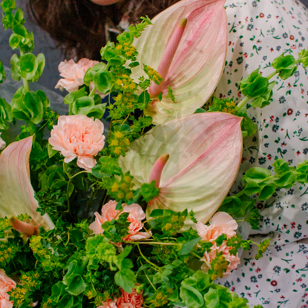 3. Необычный букет с антуриумом