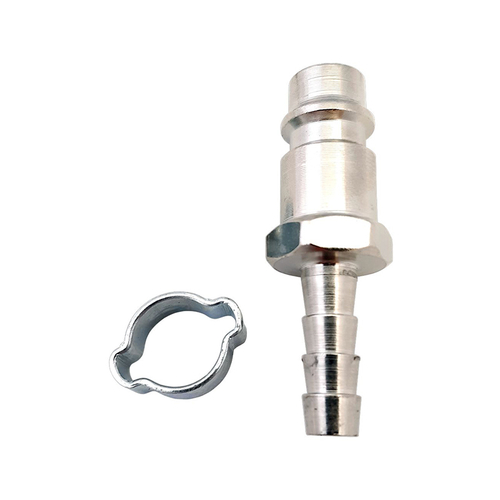 Фитинг Штуцер евро (папа) -  Штуцер елочка 6 мм с обжимным кольцом 6х11мм