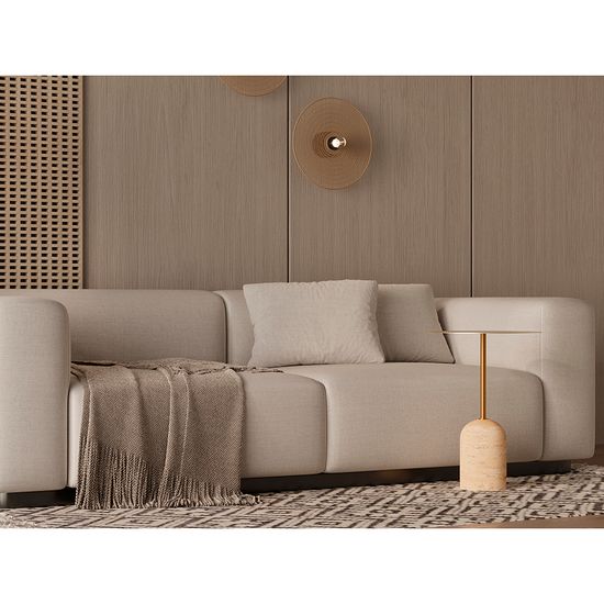 Светильник настенный vinger, D37,5х19 см, бежевый